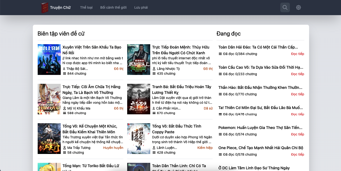 Top những website đọc truyện chữ online miễn phí hay nhất